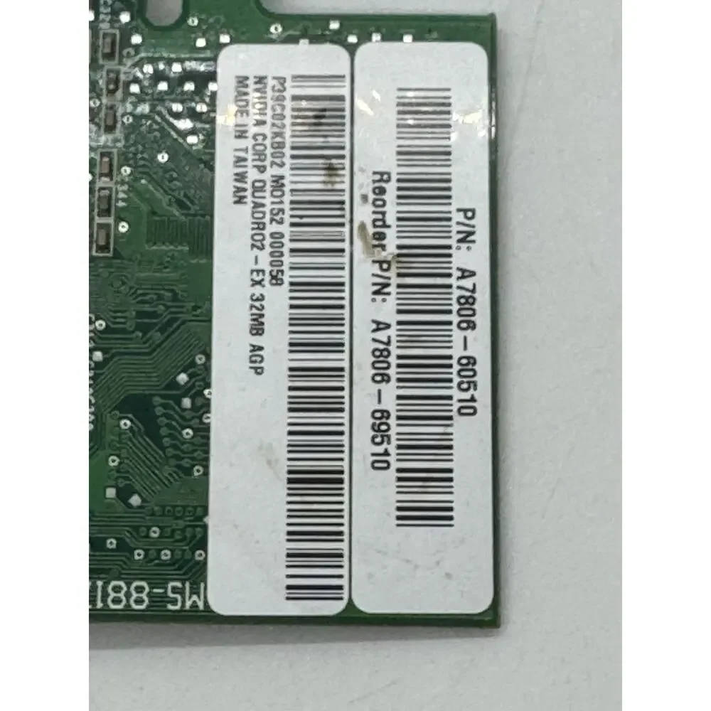 NVIDIA Quadro2 MXR EX 32MB AGP Graphics Card VGA P390CXB02 Untested Vintage